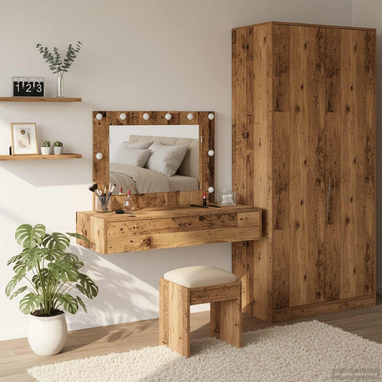 Dressing Table Brown 100 x 40 x 70 cm Engineered Wood