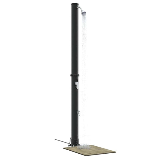 Outdoor Solar shower 20 L PVC and Aluminium Black