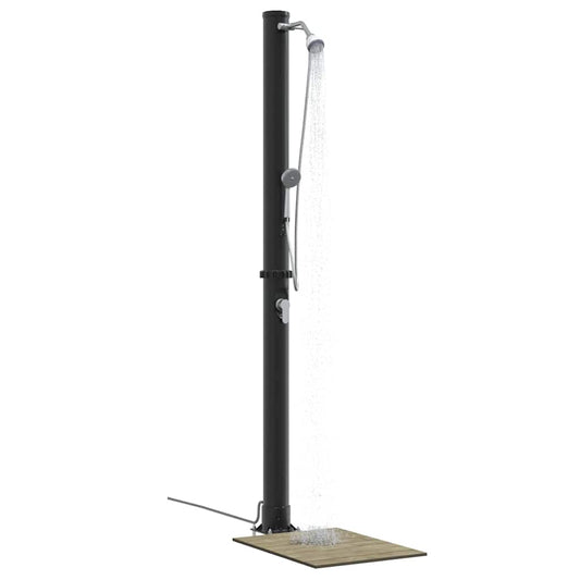 Outdoor Solar shower 20 L PVC and Aluminium Black