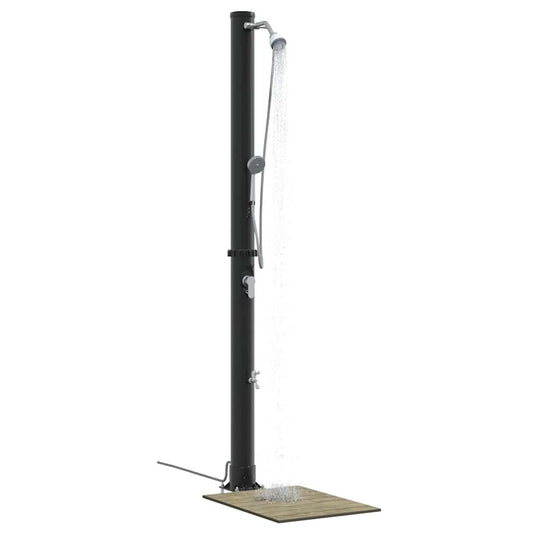 Outdoor Solar shower 20 L PVC and Aluminium Black