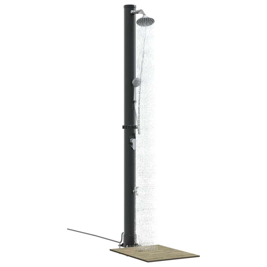 Outdoor Solar shower 20 L PVC and Aluminium Black