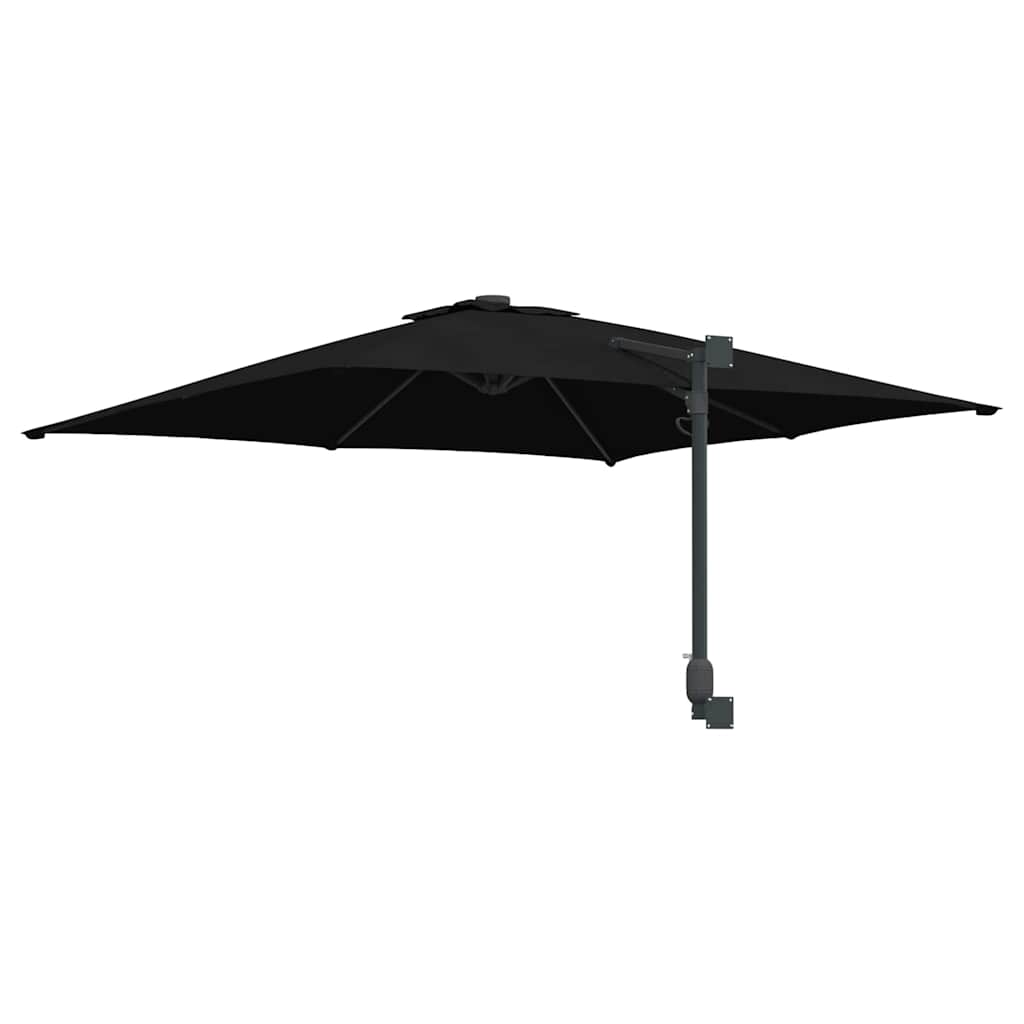 Garden Parasol Black 248.5 x 247.5 x 160 cm Polyester and Steel