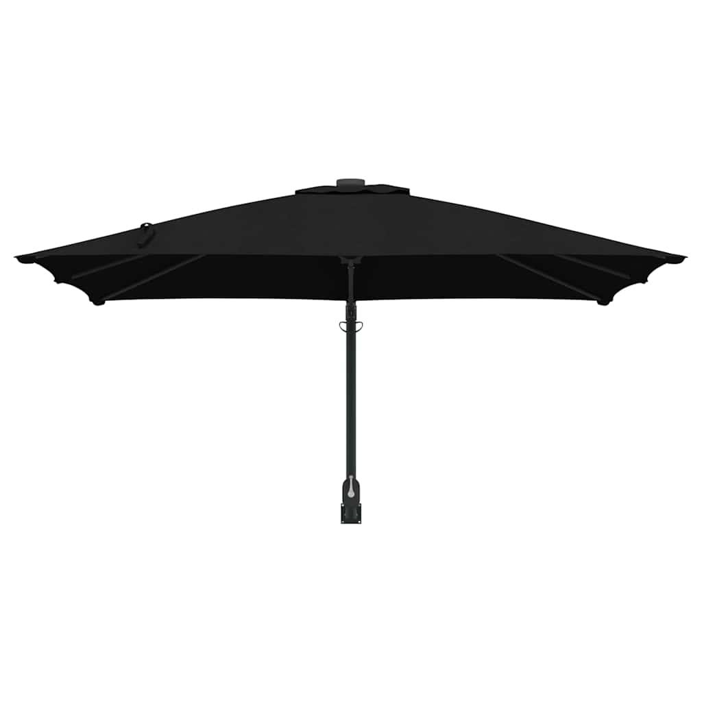 Garden Parasol Black 248.5 x 247.5 x 160 cm Polyester and Steel