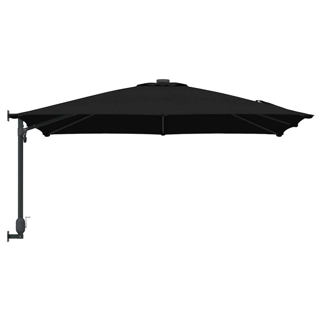Garden Parasol Black 248.5 x 247.5 x 160 cm Polyester and Steel