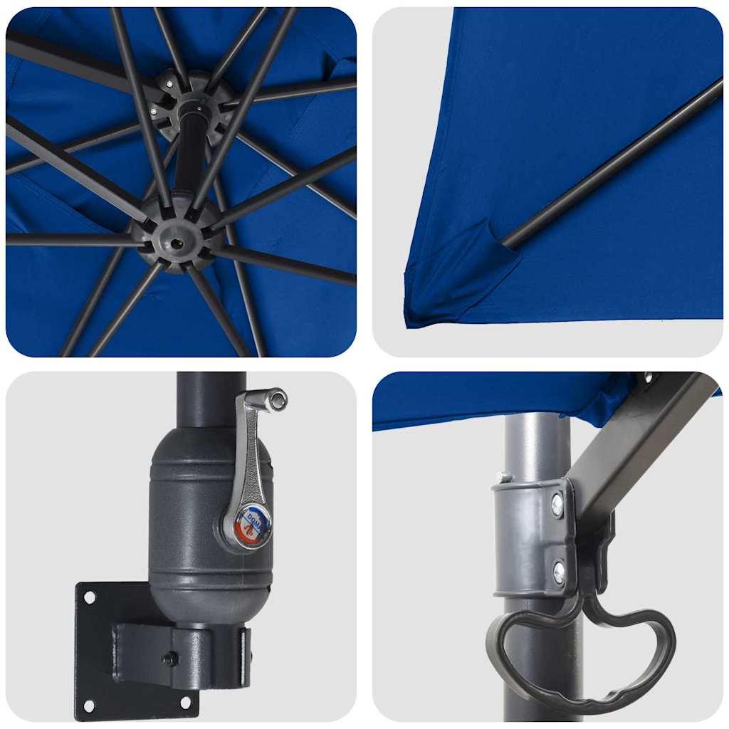 Garden Parasol Azurblau 248.5 x 247.5 x 160 cm