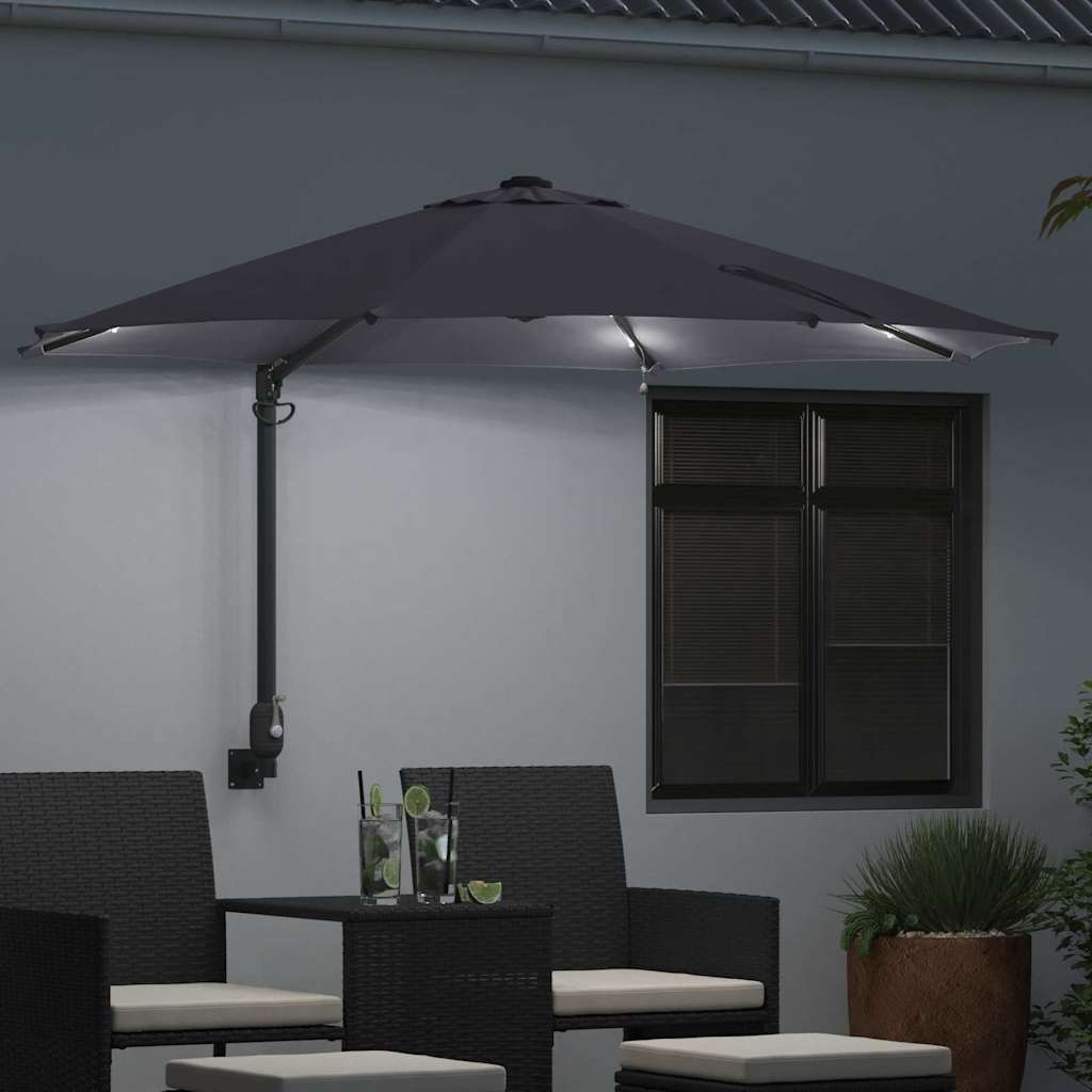 Garden Parasol Manual Anthracite 248 x 248 x 148 cm