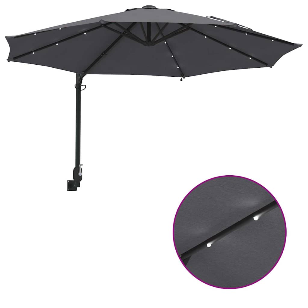 Garden Parasol Manual Anthracite 248 x 248 x 148 cm