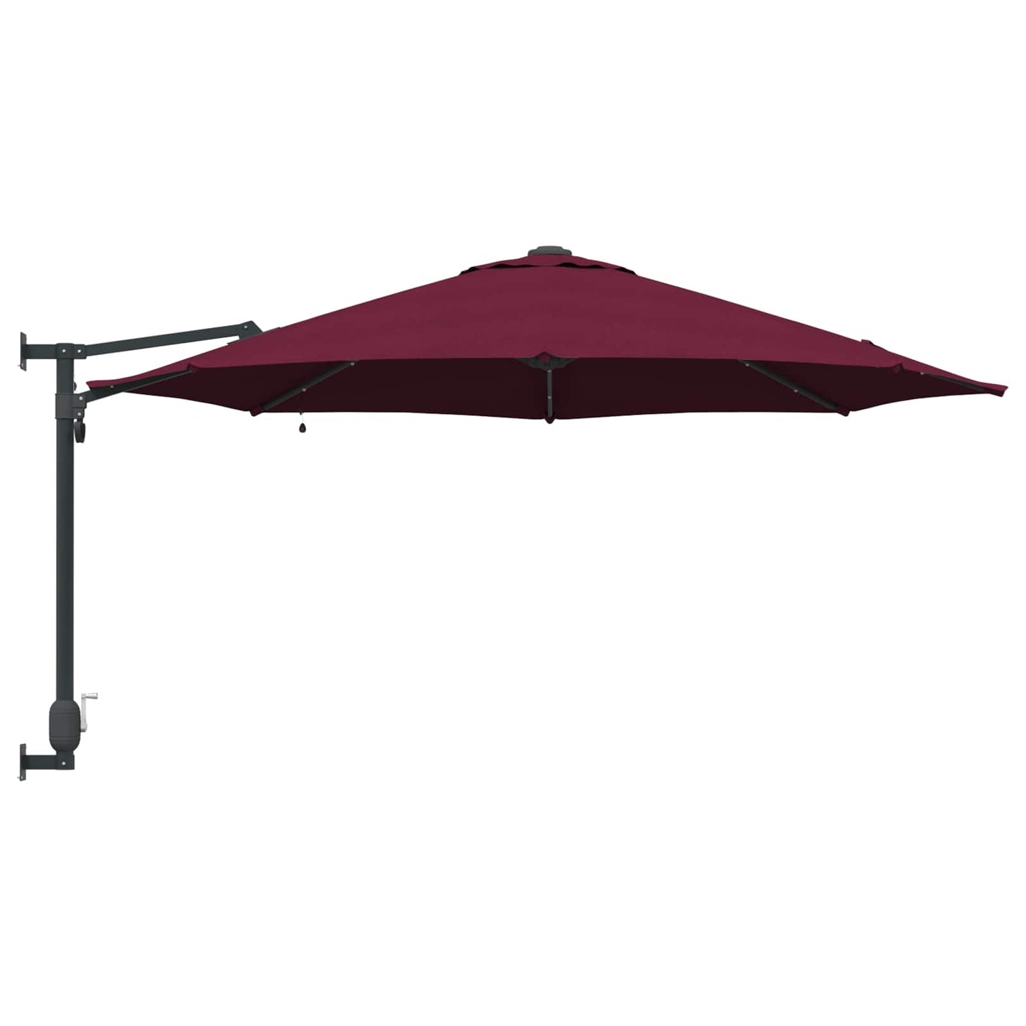Garden Parasol Manual Bordeaux Red 248 x 248 x 148 cm