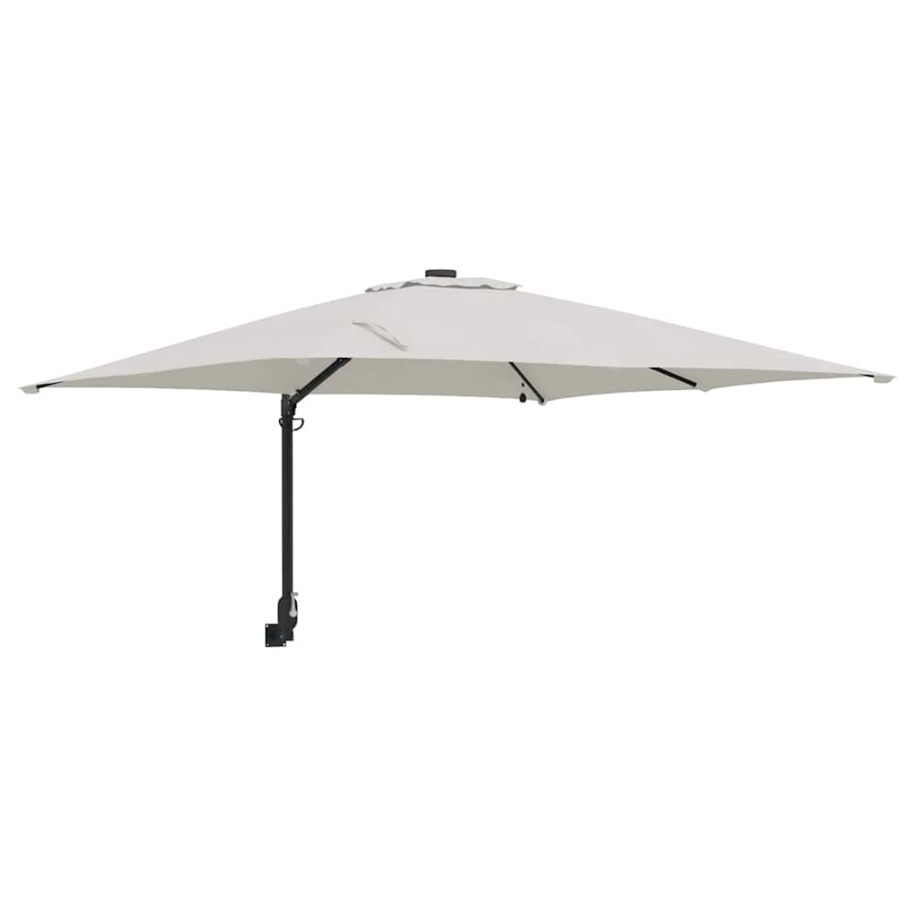 Garden Parasol Sand 248.5 x 247.5 x 160 cm Polyester and Steel