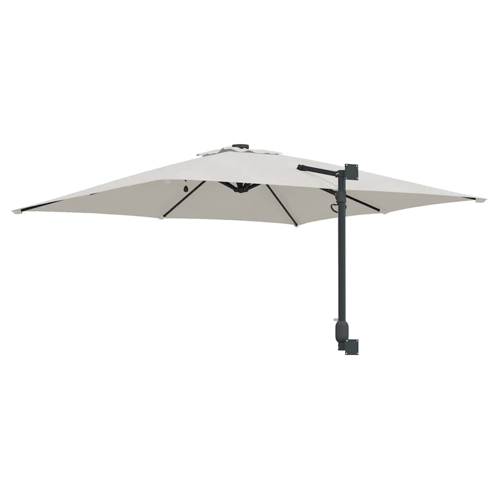 Garden Parasol Sand 248.5 x 247.5 x 160 cm Polyester and Steel