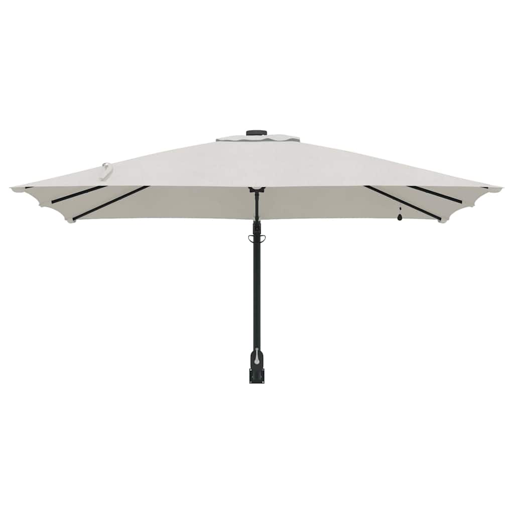 Garden Parasol Sand 248.5 x 247.5 x 160 cm Polyester and Steel