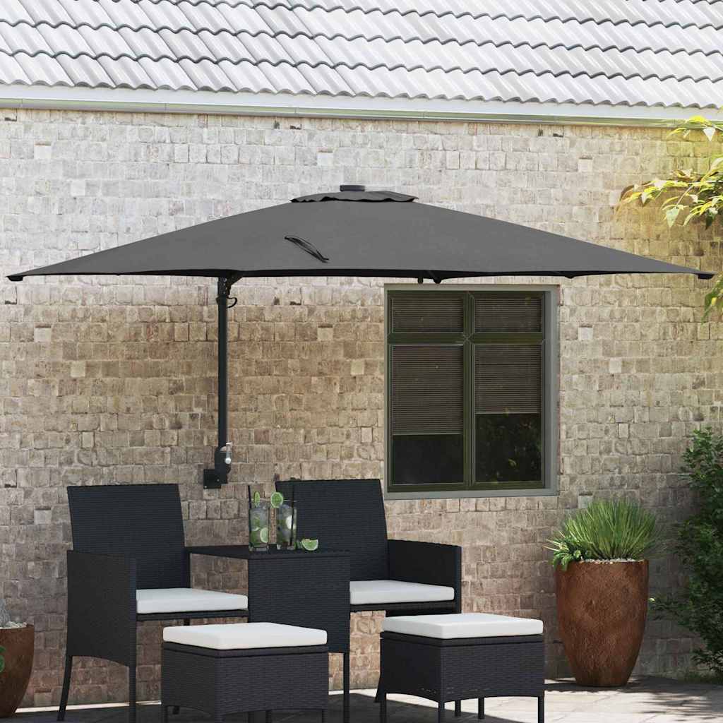 Garden Parasol Anthracite 248.5 x 247.5 x 160 cm