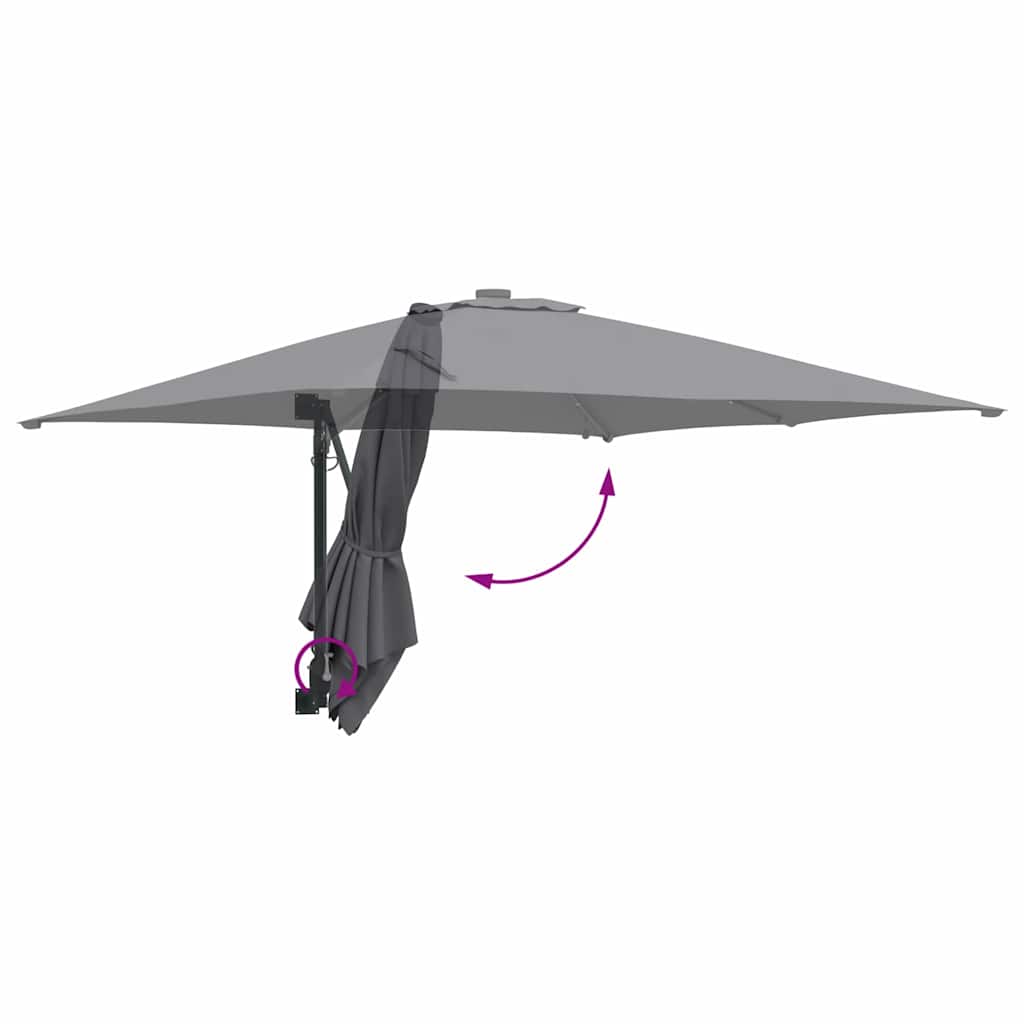 Garden Parasol Anthracite 248.5 x 247.5 x 160 cm