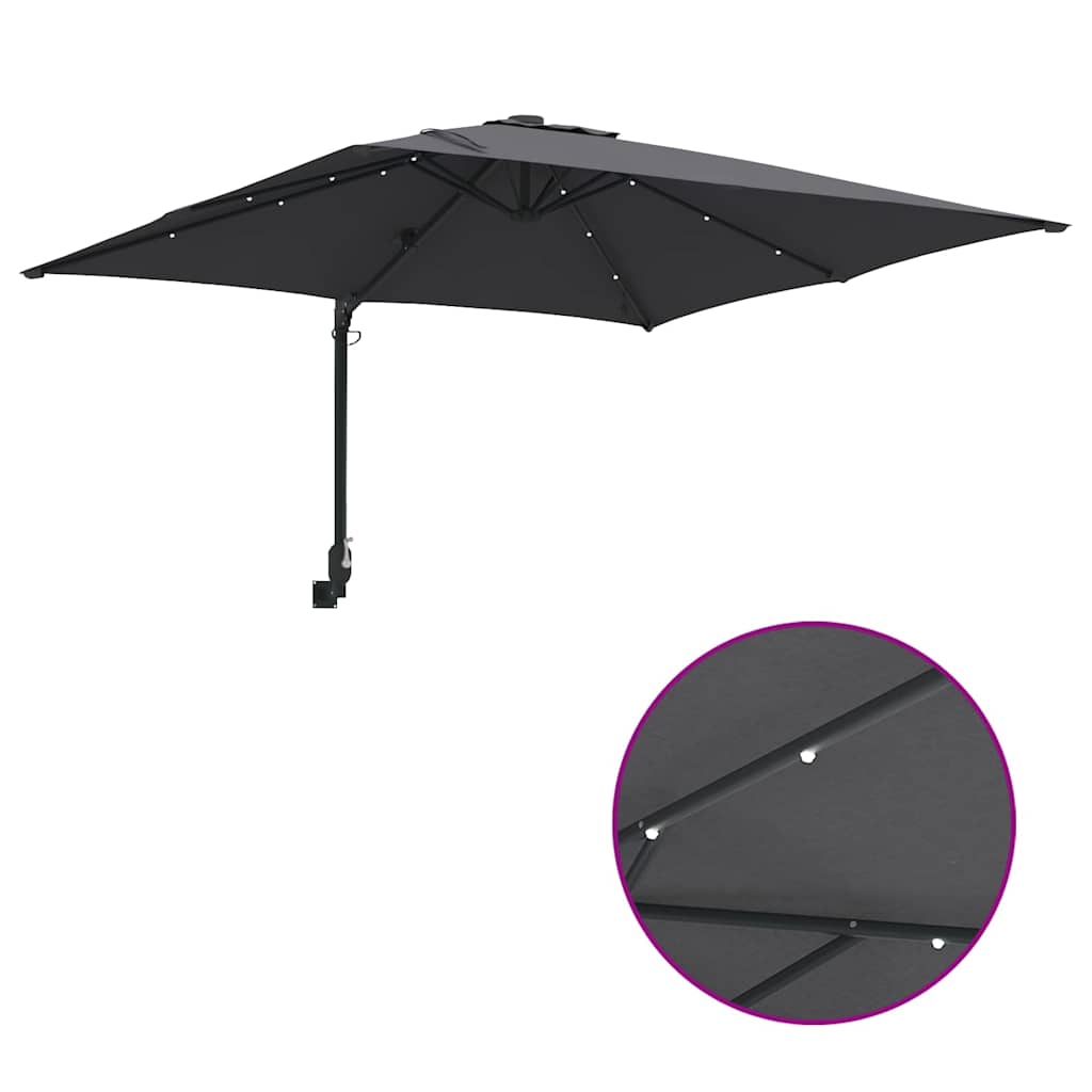 Garden Parasol Anthracite 248.5 x 247.5 x 160 cm