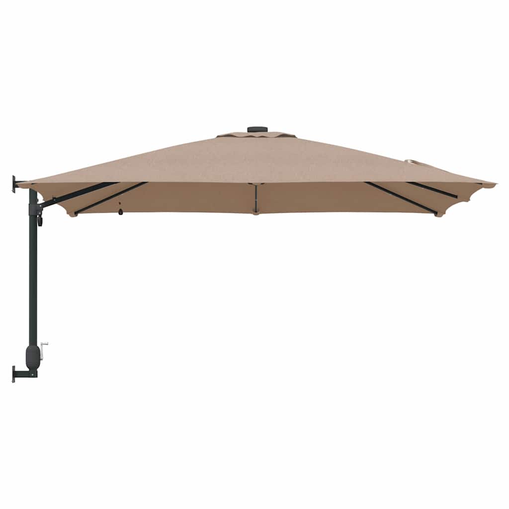 Garden Parasol Taupe 248.5 x 247.5 x 160 cm Polyester and Steel