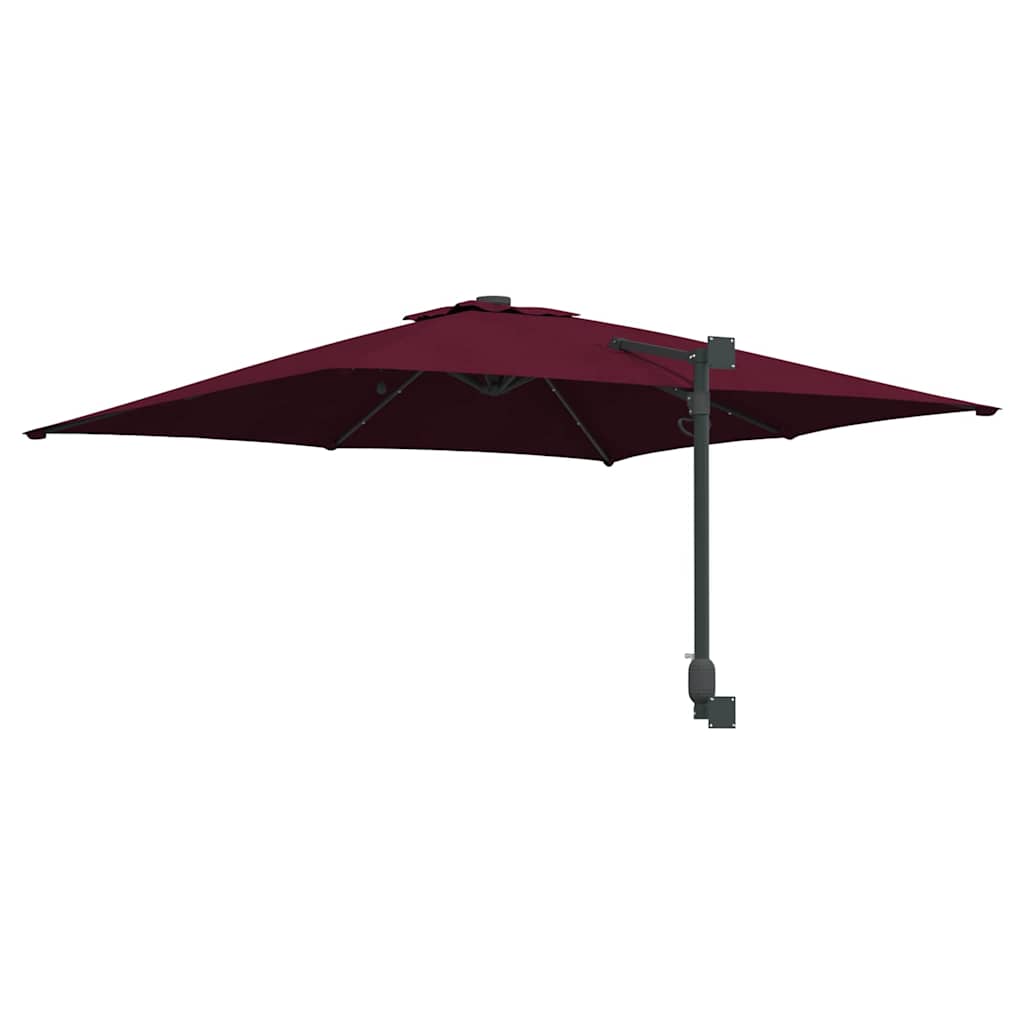 Garden Parasol Bordeaux Red 248.5 x 247.5 x 160 cm