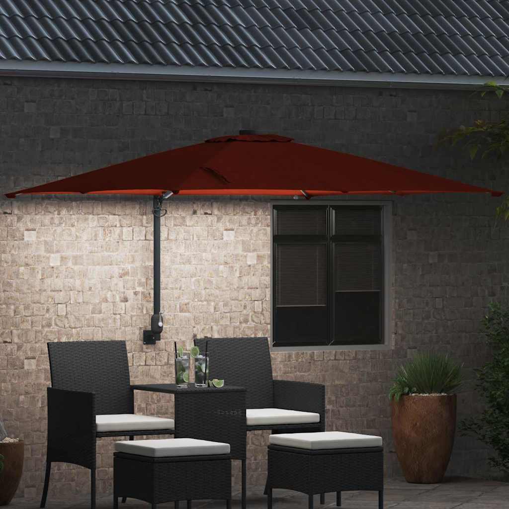 Garden Parasol Terracotta 248.5 x 247.5 x 160 cm