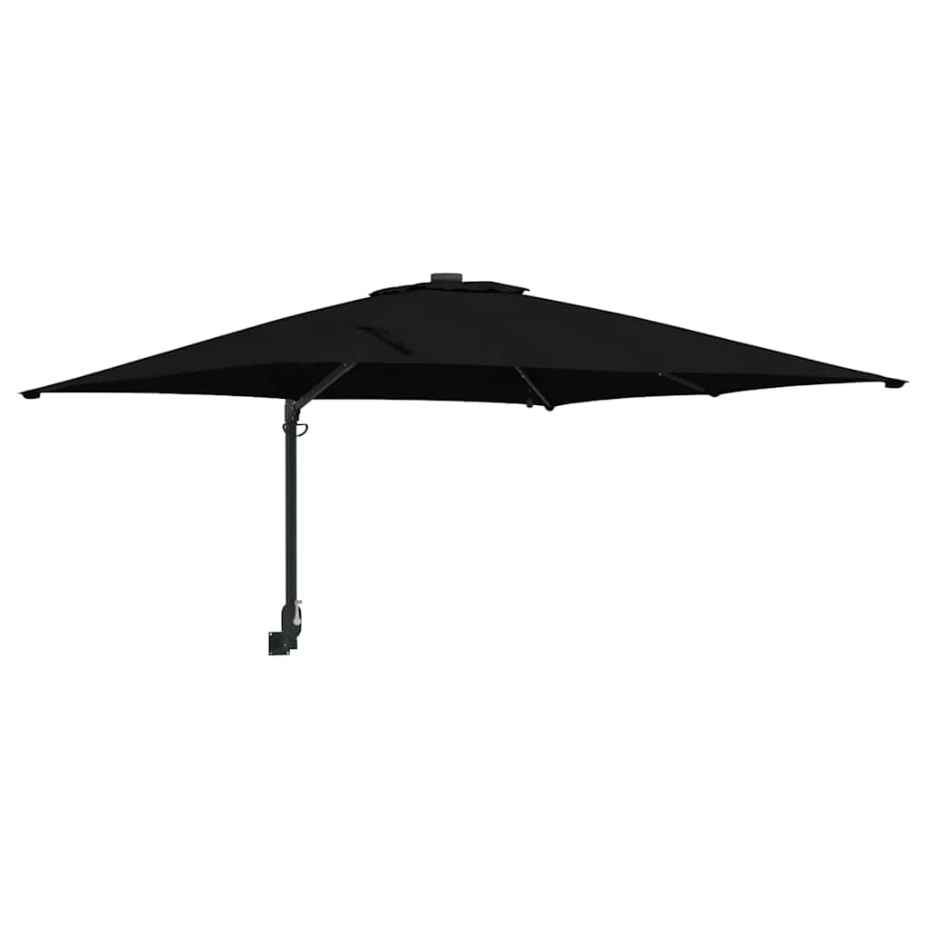 Garden Parasol Black 248.5 x 247.5 x 160 cm Polyester and Steel