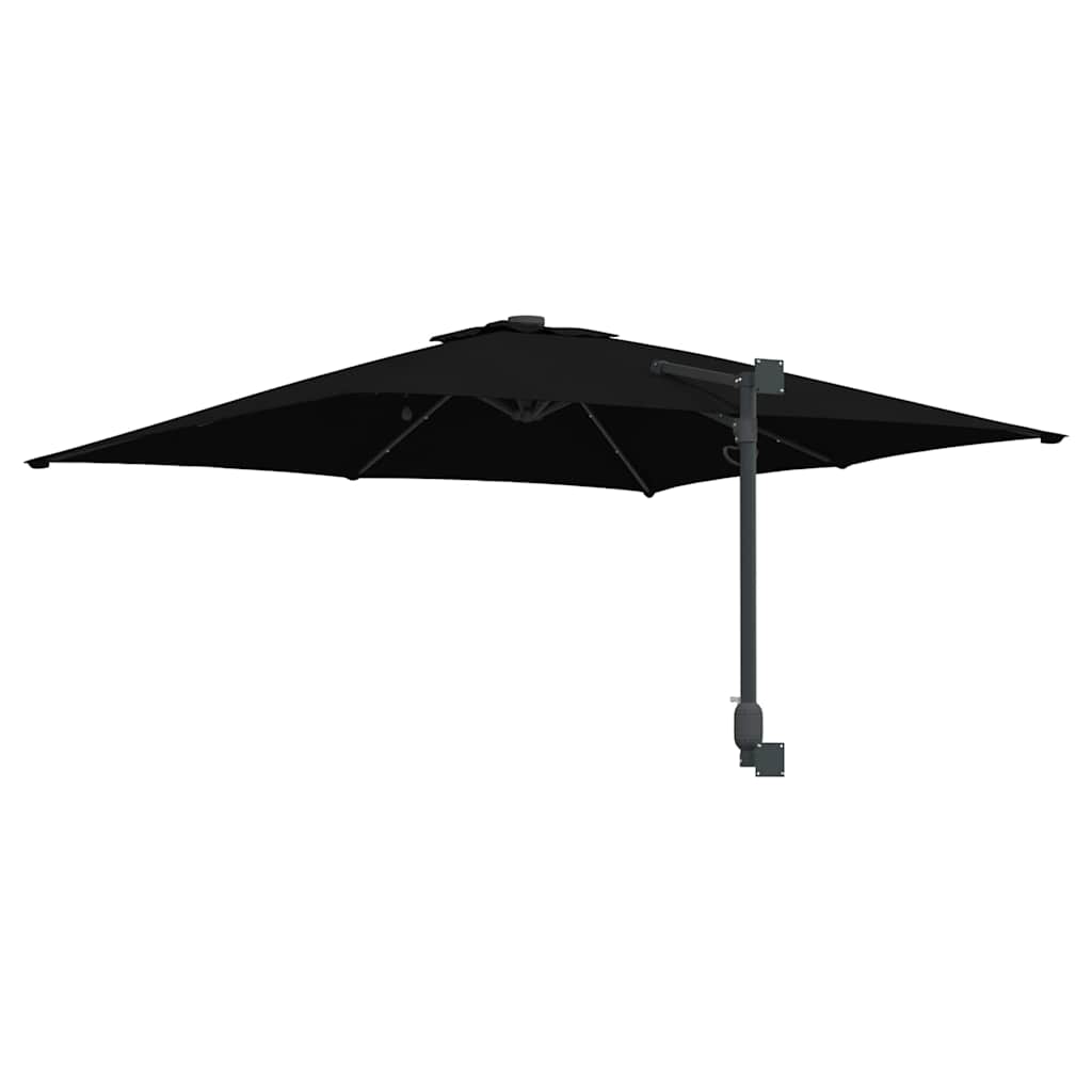 Garden Parasol Black 248.5 x 247.5 x 160 cm Polyester and Steel