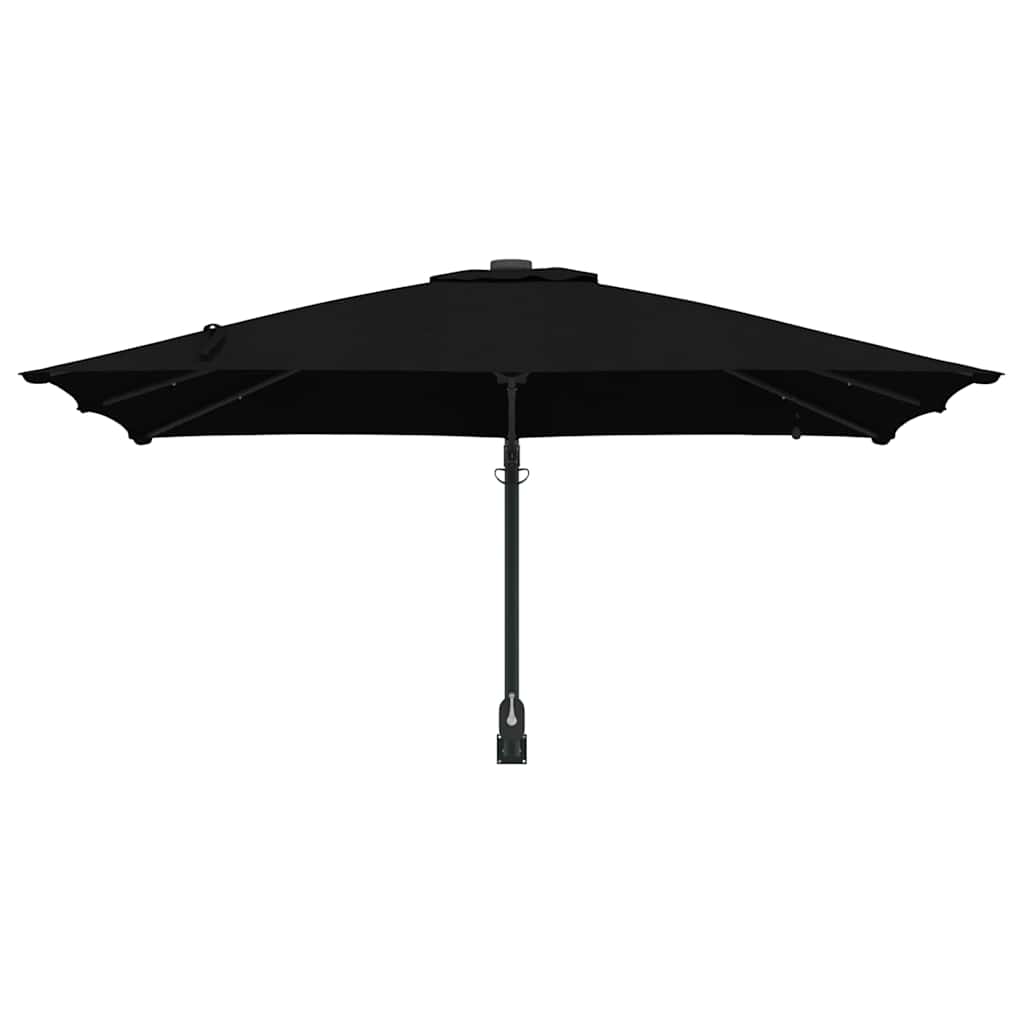 Garden Parasol Black 248.5 x 247.5 x 160 cm Polyester and Steel