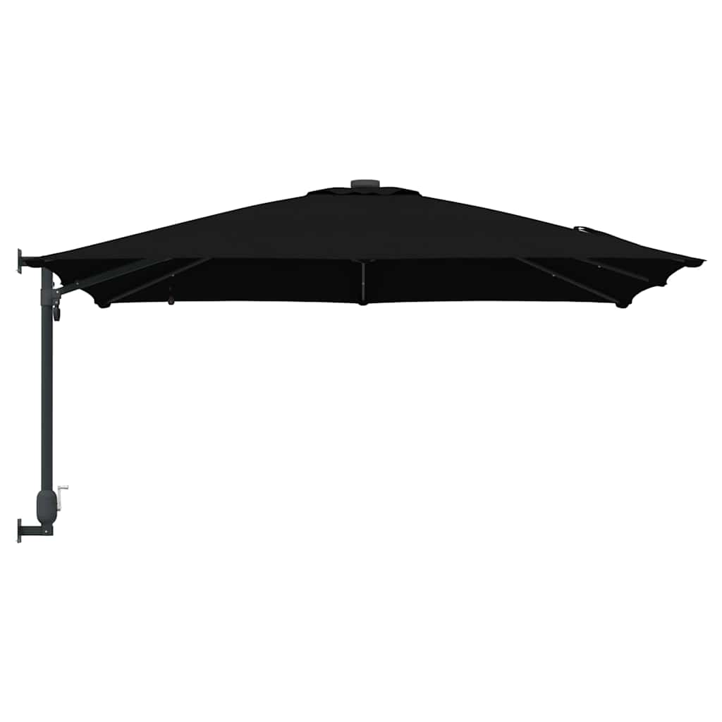 Garden Parasol Black 248.5 x 247.5 x 160 cm Polyester and Steel