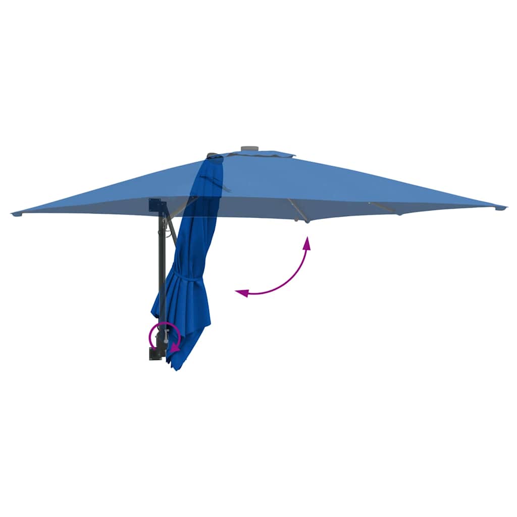 Garden Parasol Azurblau 248.5 x 247.5 x 160 cm