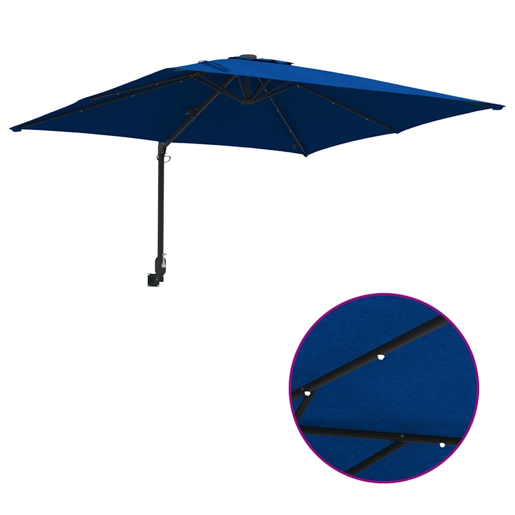 Garden Parasol Azurblau 248.5 x 247.5 x 160 cm