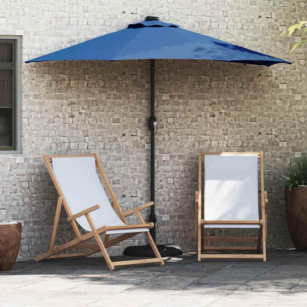 Garden Parasol 294 x 150 x 223 cm Polyester and Steel Azurblau