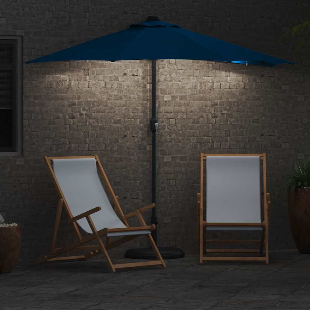 Garden Parasol 294 x 150 x 223 cm Polyester and Steel Azurblau