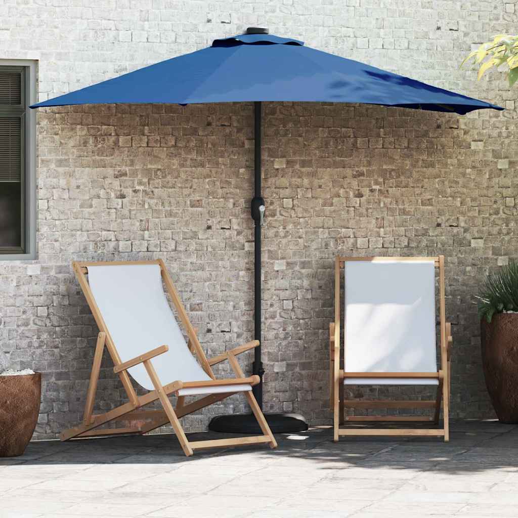 Garden Parasol 294 x 150 x 224 cm Polyester and Steel Azurblau