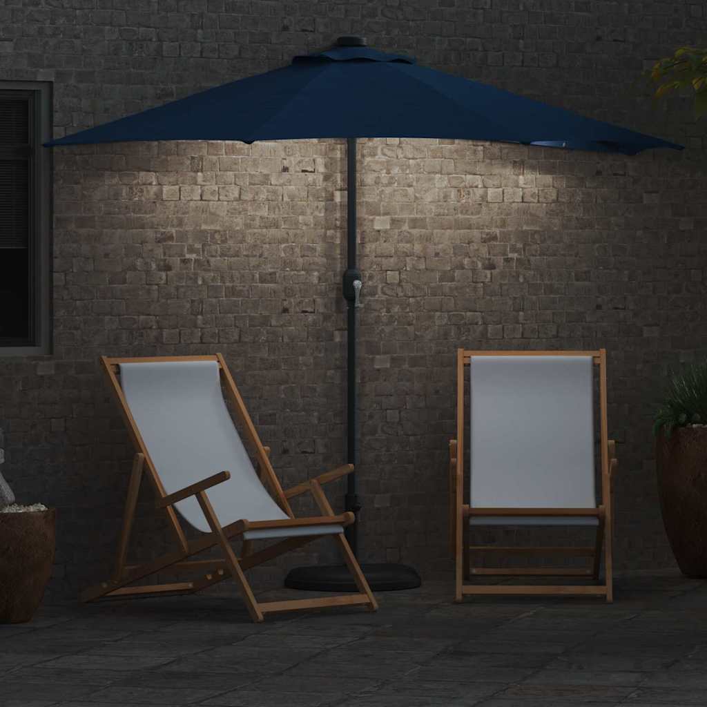 Garden Parasol 294 x 150 x 224 cm Polyester and Steel Azurblau