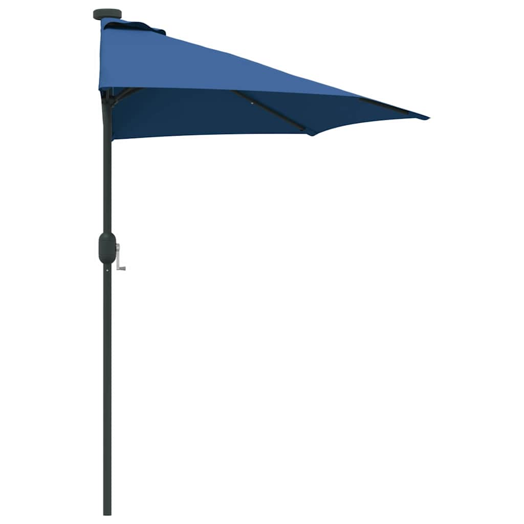 Garden Parasol 294 x 150 x 224 cm Polyester and Steel Azurblau