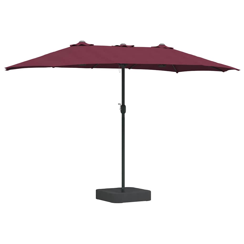 Garden Parasol Bordeaux Red 385 x 209 x 244 cm