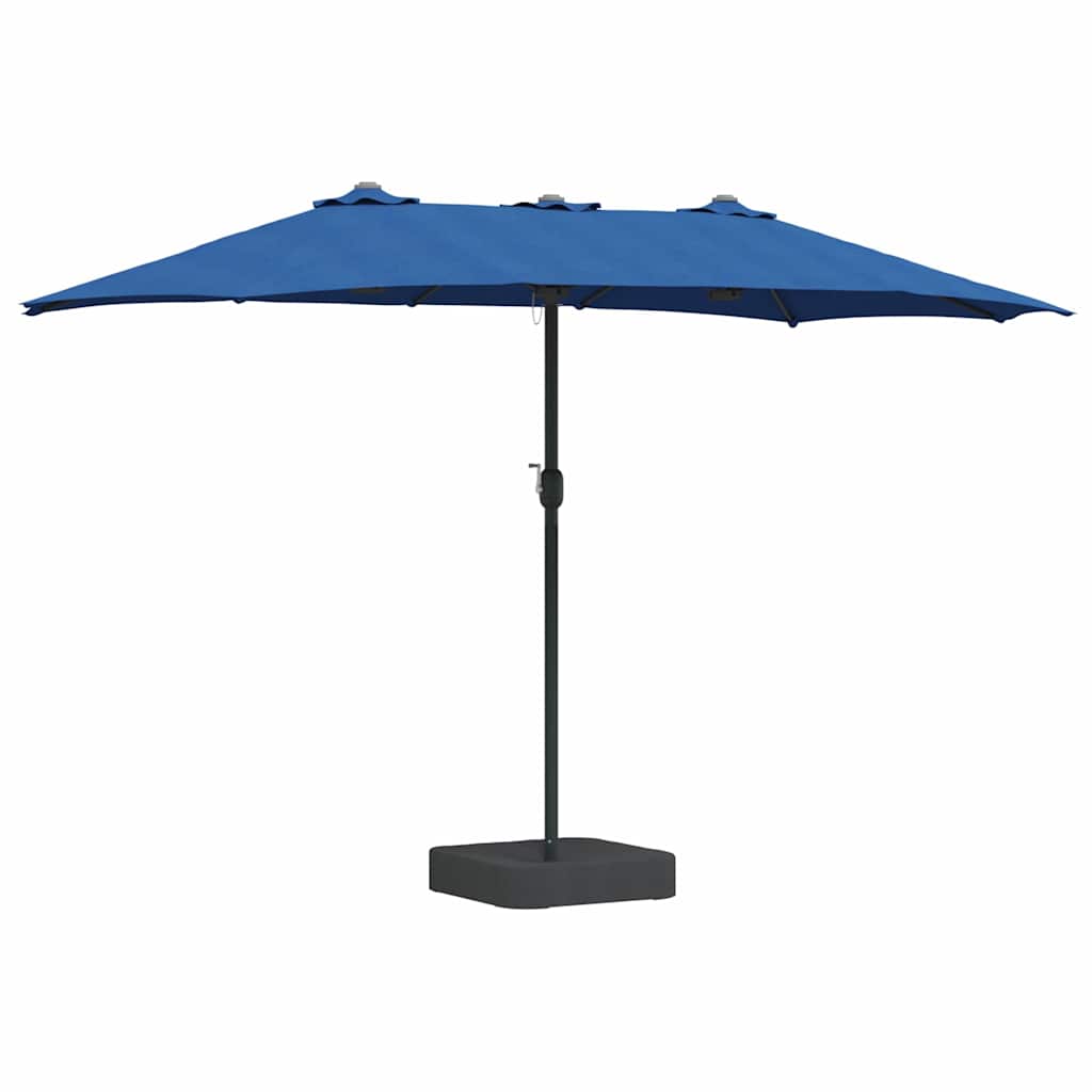 Garden Parasol 385 x 209 x 244 cm Polyester and Steel Azurblau