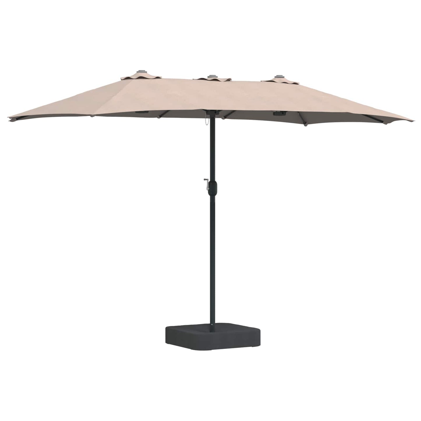 Garden Parasol Taupe 385 x 209 x 244 cm Polyester