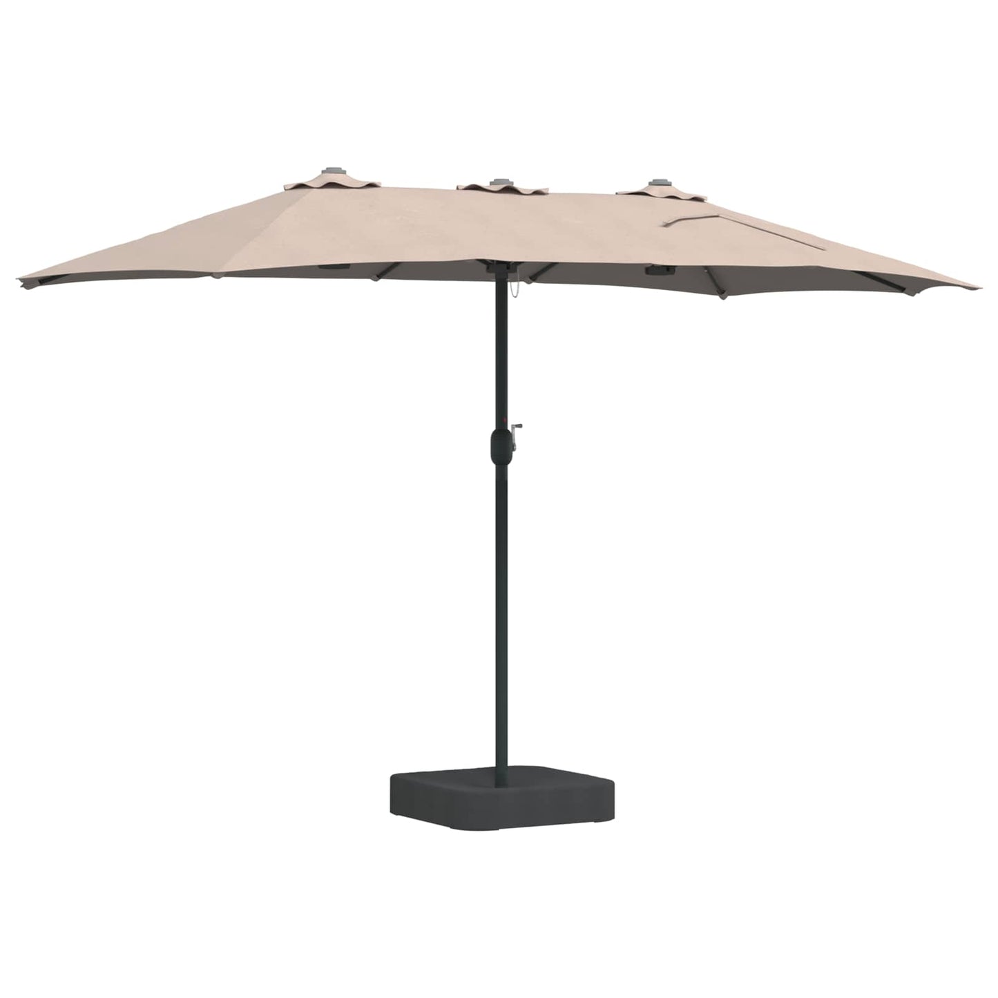 Garden Parasol Taupe 385 x 209 x 244 cm Polyester