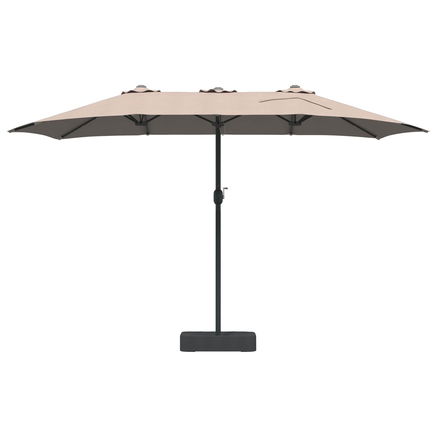 Garden Parasol Taupe 385 x 209 x 244 cm Polyester