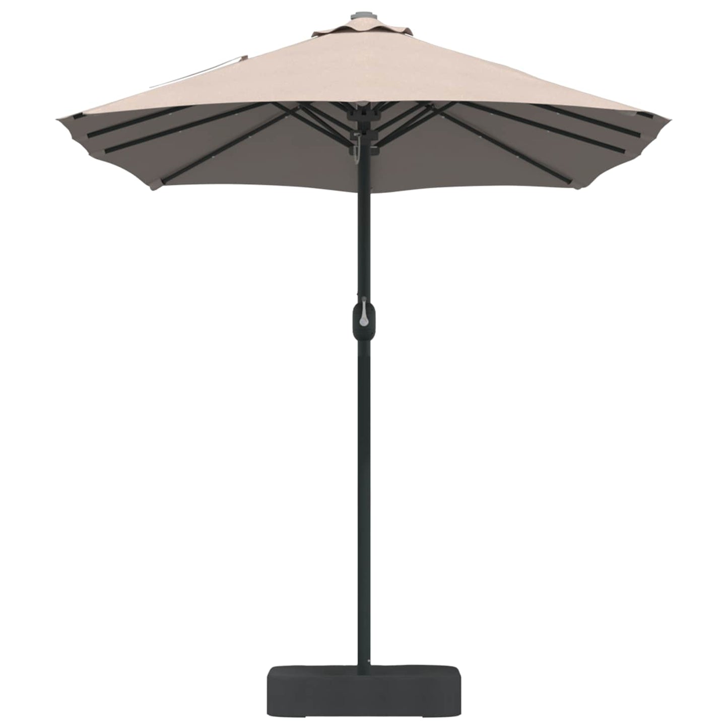 Garden Parasol Taupe 385 x 209 x 244 cm Polyester