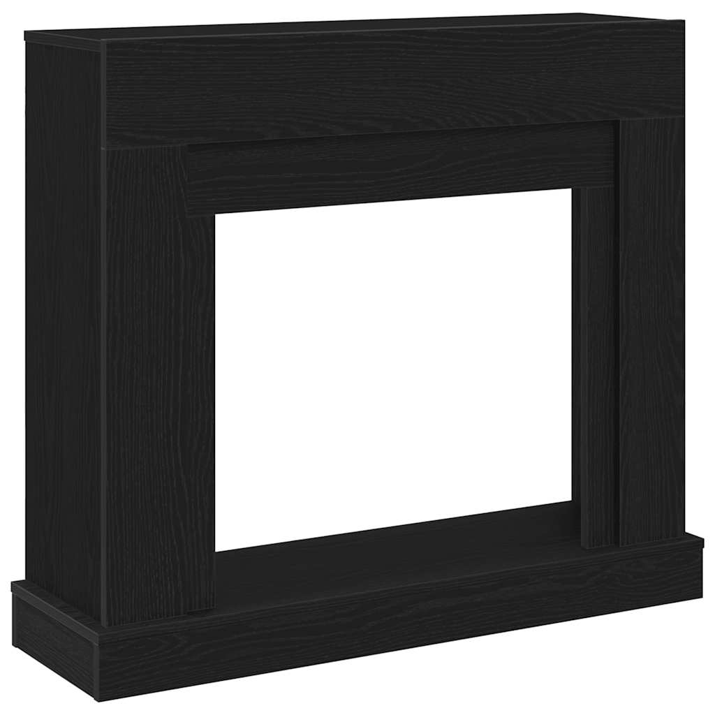 Fireplace Surround Black Oak 100x30x87,5 cm Engineered Wood