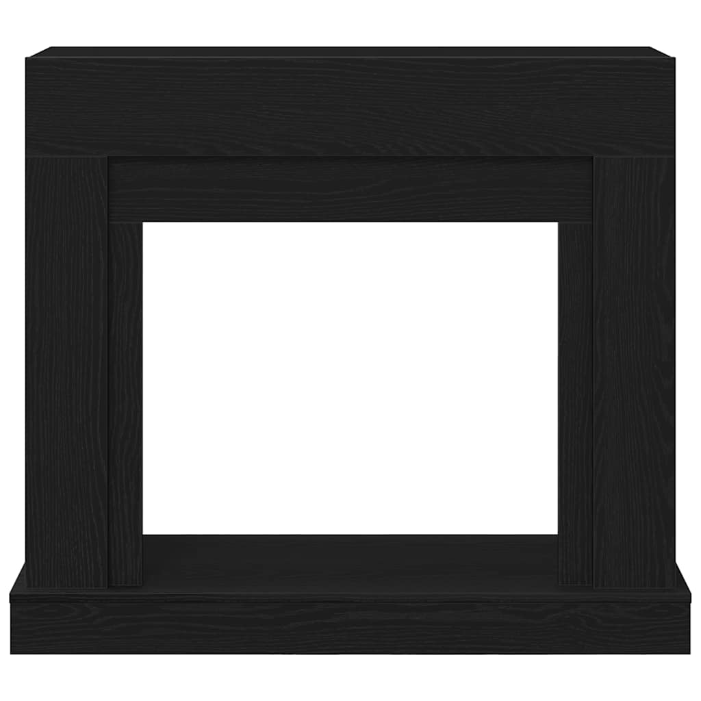 Fireplace Surround Black Oak 100x30x87,5 cm Engineered Wood