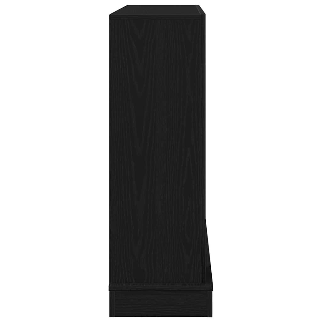 Fireplace Surround Black Oak 100x30x87,5 cm Engineered Wood