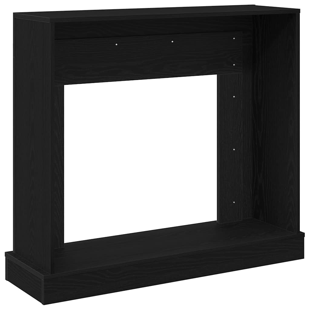 Fireplace Surround Black Oak 100x30x87,5 cm Engineered Wood