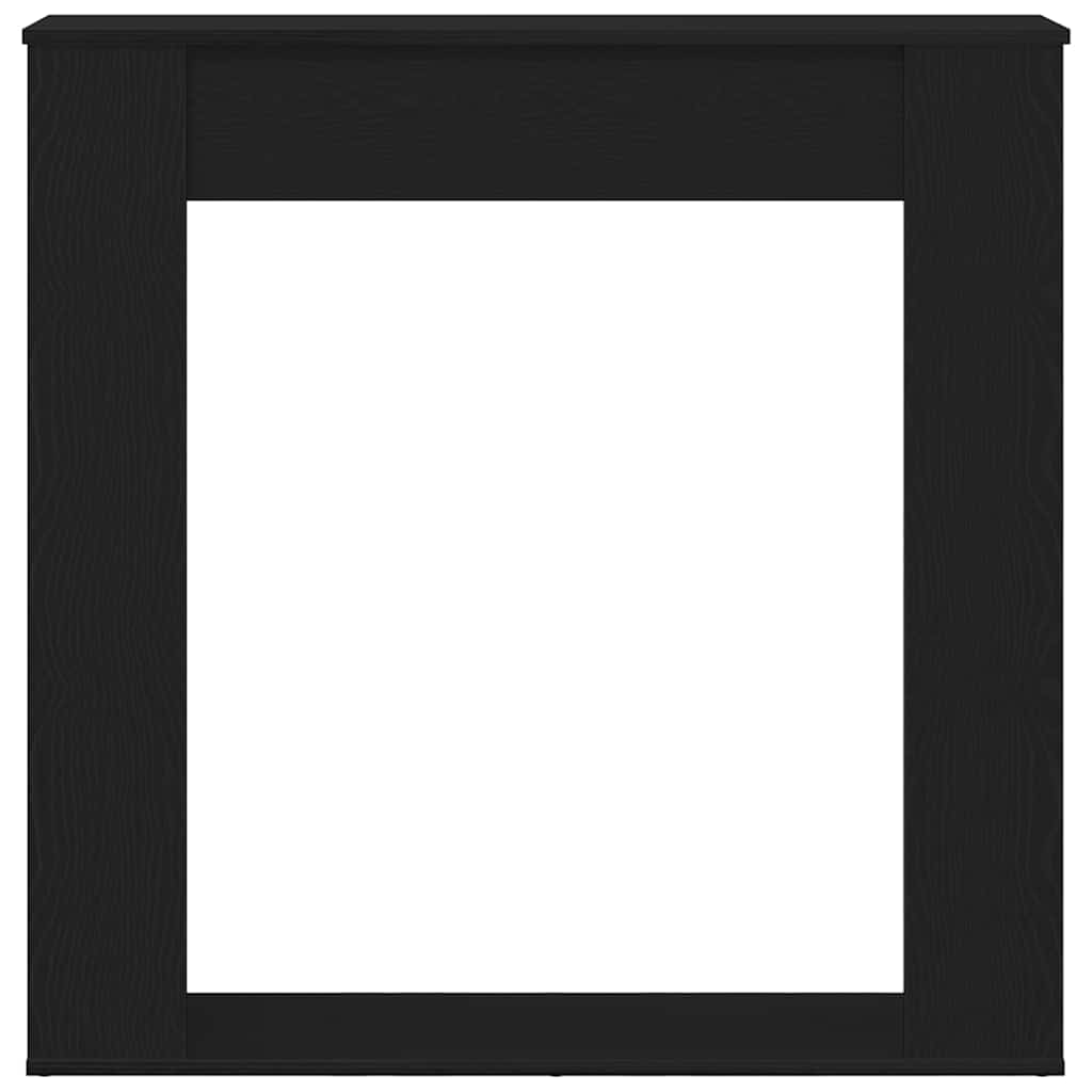 Fireplace Surround Black Oak 100x20x100 cm Engineered Wood