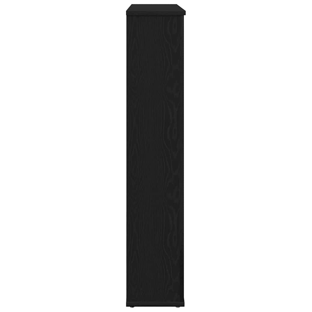 Fireplace Surround Black Oak 100x20x100 cm Engineered Wood