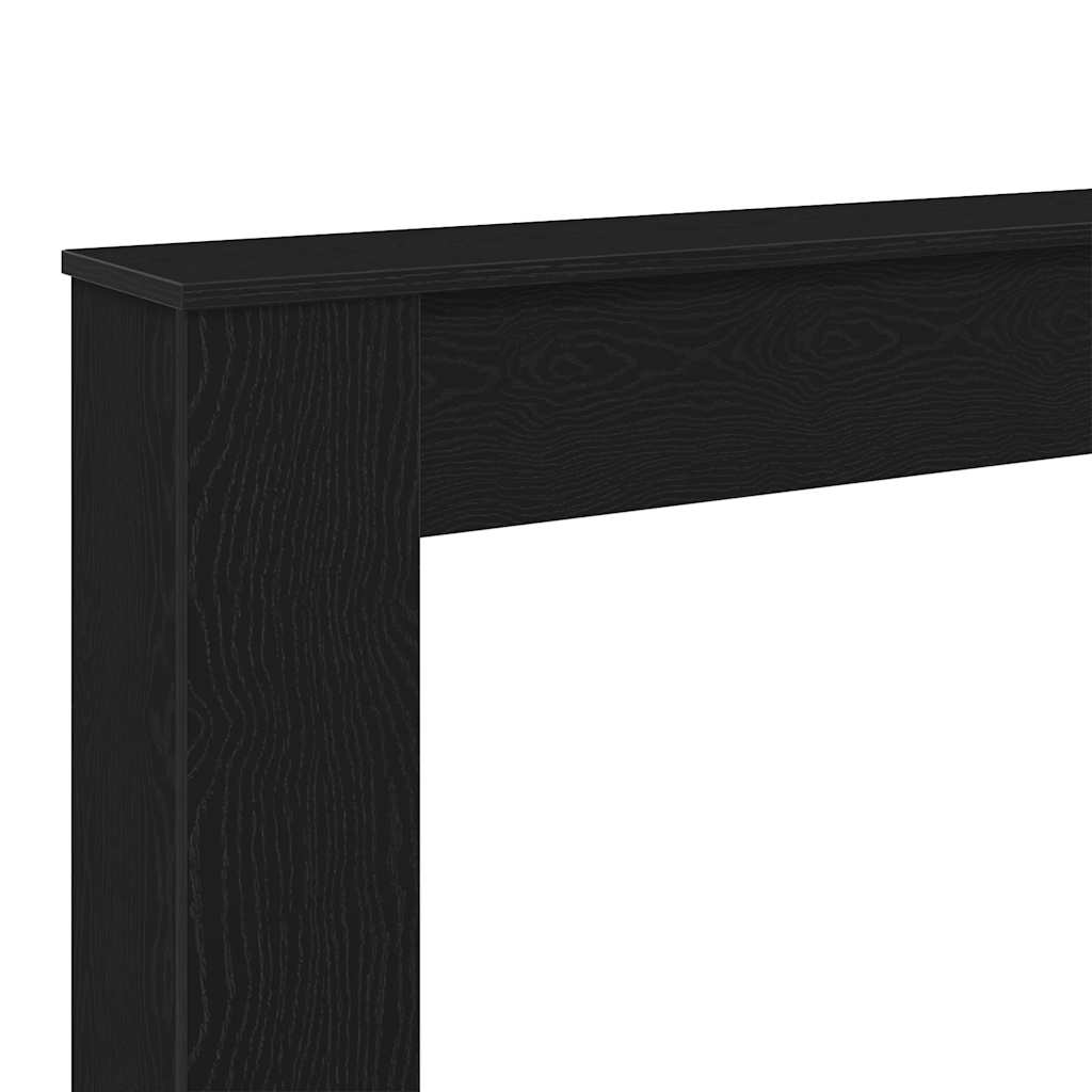 Fireplace Surround Black Oak 100x20x100 cm Engineered Wood