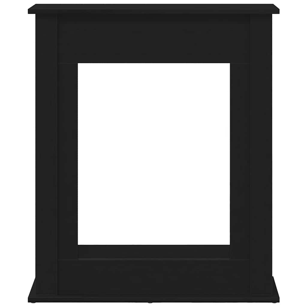 Fireplace Surround Black Oak 75x20x87,5 cm Engineered Wood