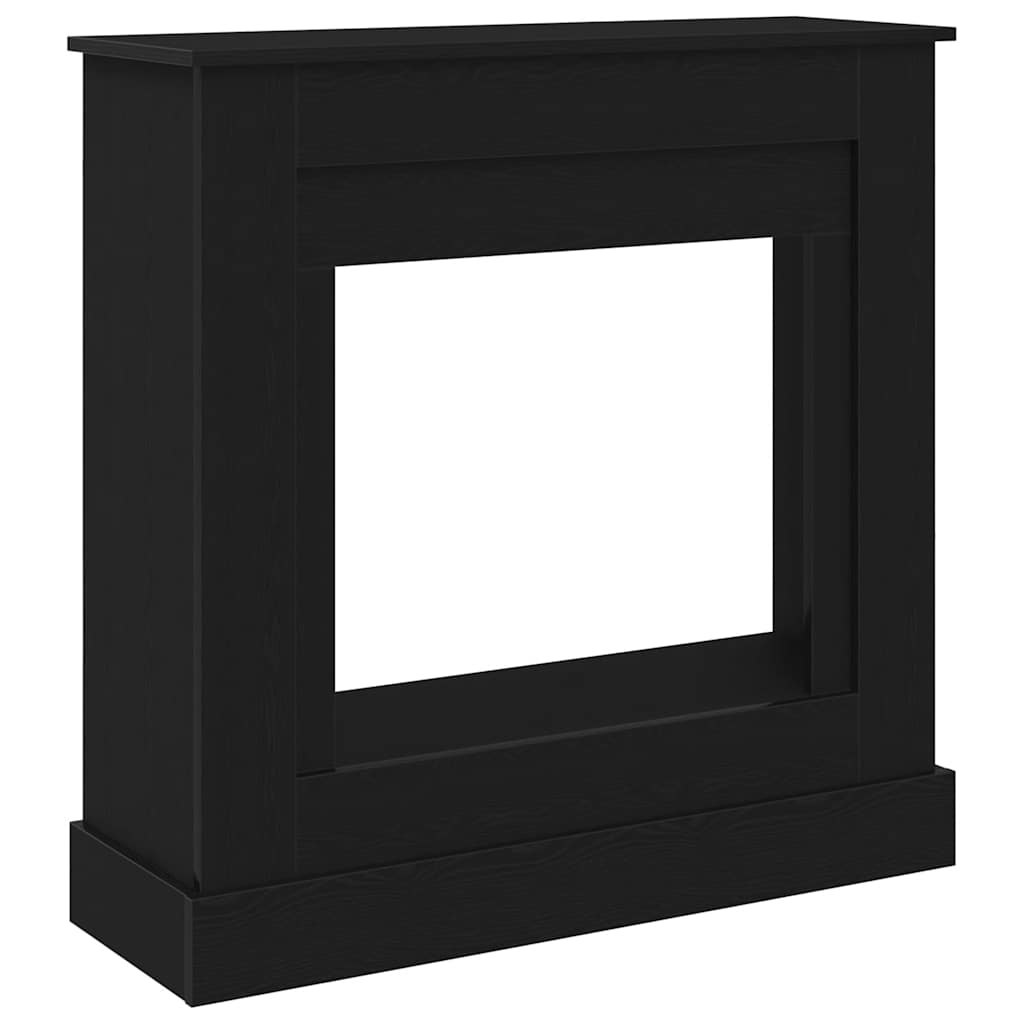 Fireplace Surround Black Oak 90x30x90 cm Engineered Wood