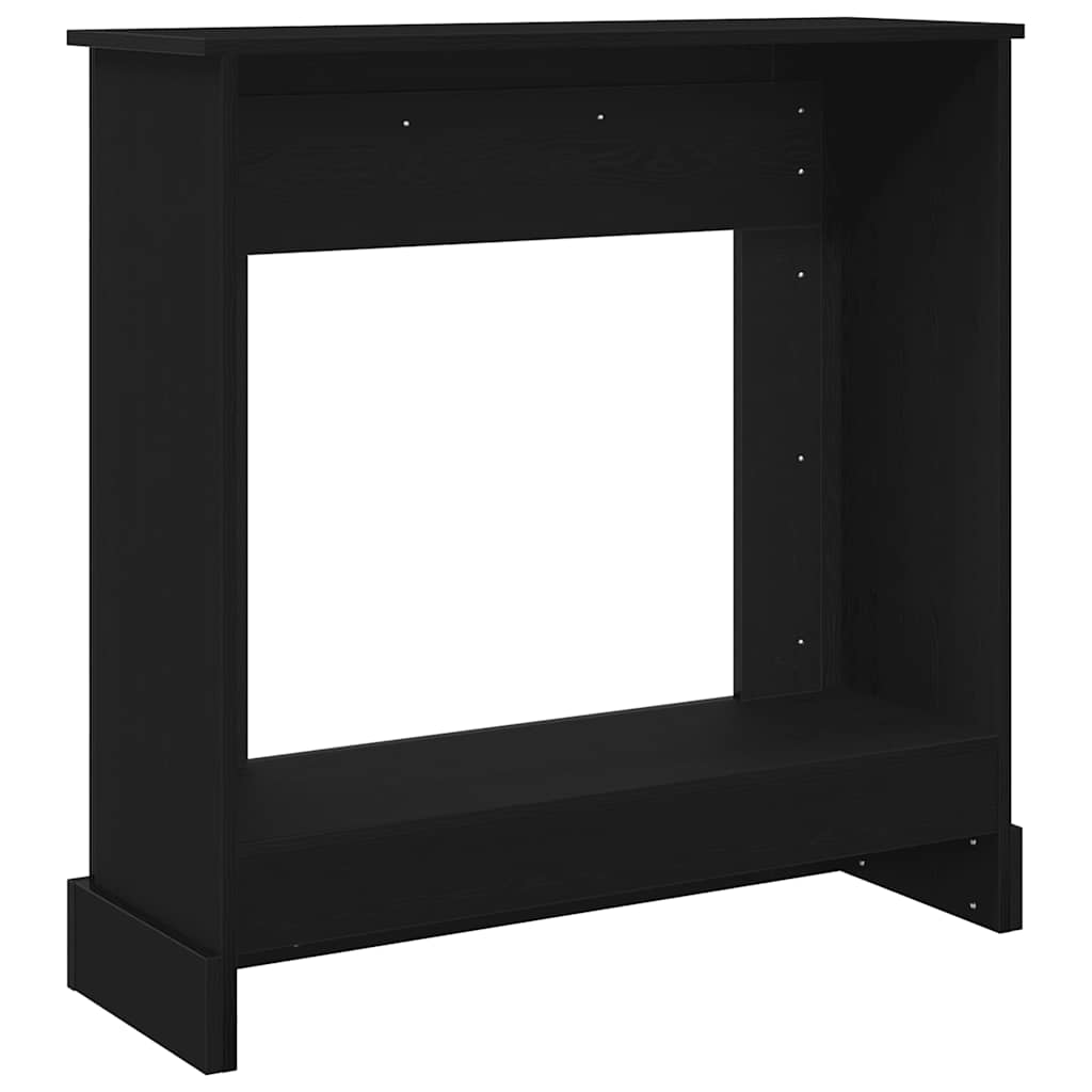Fireplace Surround Black Oak 90x30x90 cm Engineered Wood