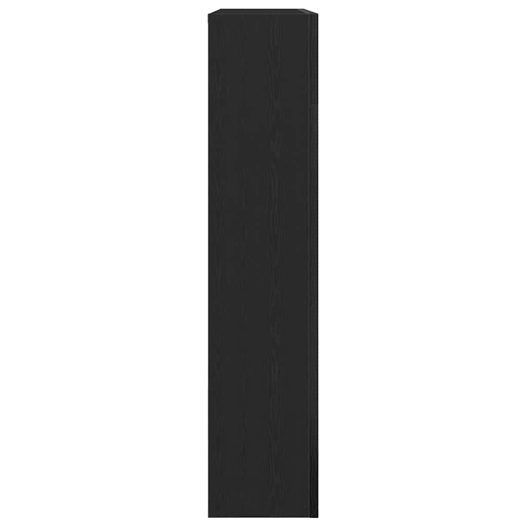 Fireplace Surround Black Oak 81x18x82 cm Engineered Wood