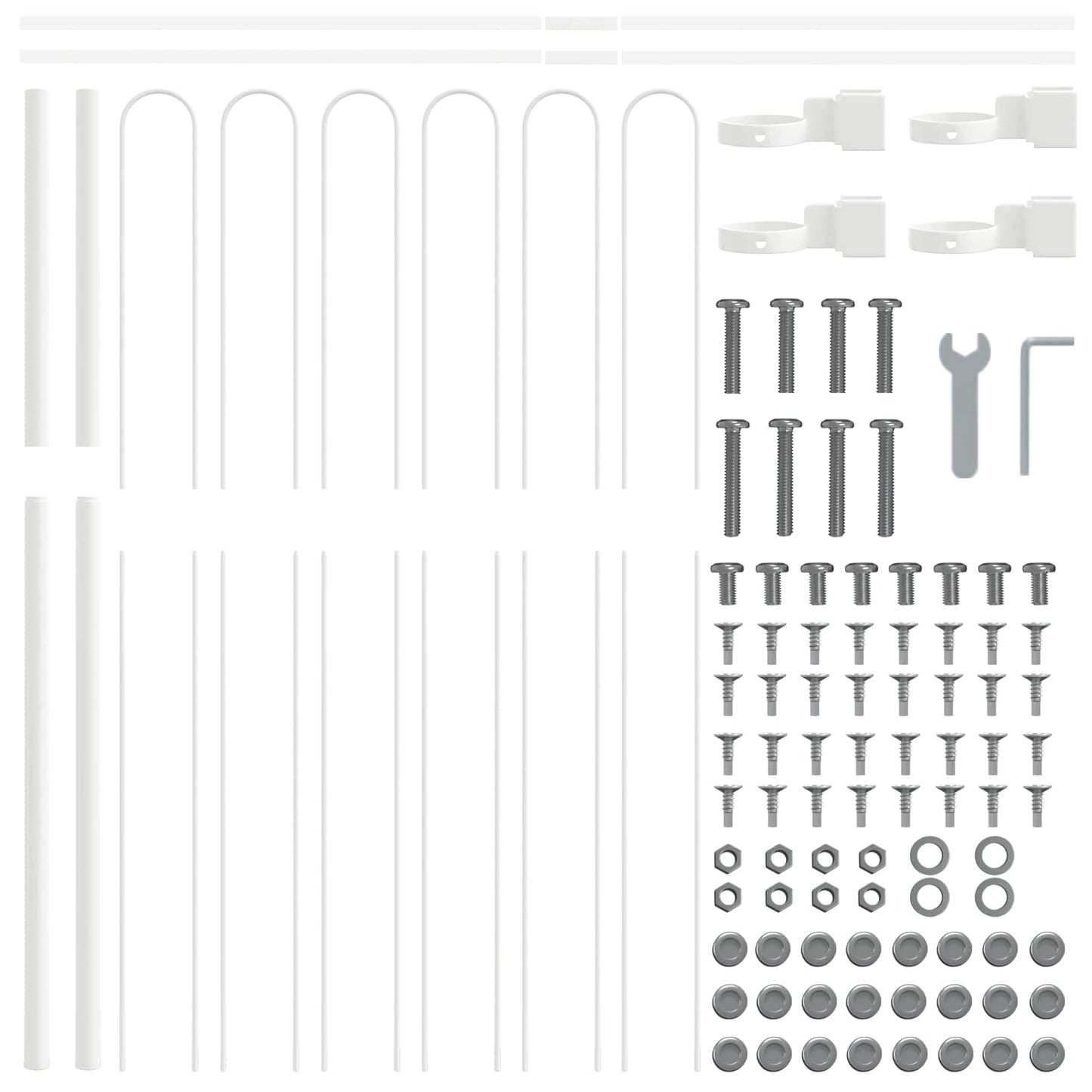 Garden Fence 2 pcs Grey 3.4 x 1 m Powder-coated Steel